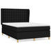 Pat box spring cu saltea, negru, 140x190 cm, textil - WALTI WALTI
