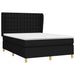 Pat box spring cu saltea, negru, 140x190 cm, textil - WALTI WALTI