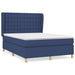 Pat box spring cu saltea, albastru, 140x200 cm, textil - WALTI WALTI