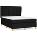 Pat box spring cu saltea, negru, 140x200 cm, textil - WALTI WALTI