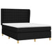 Pat box spring cu saltea, negru, 140x200 cm, textil - WALTI WALTI