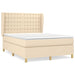 Pat continental cu saltea, crem, 140x200 cm, material textil - WALTI WALTI