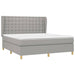 Pat continental cu saltea, gri deschis, 160x200 cm, textil - WALTI WALTI