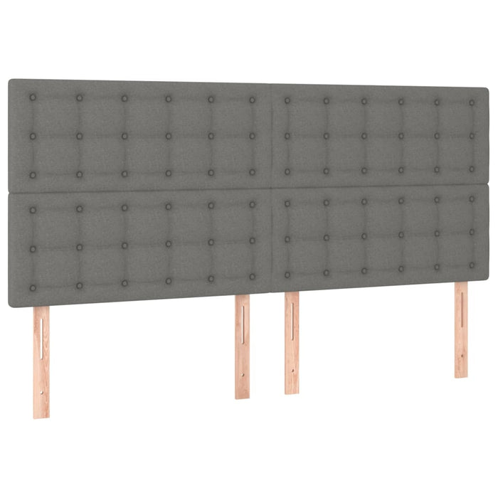 Pat box spring cu saltea, gri închis, 180x200 cm, textil - WALTI WALTI