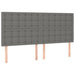 Pat box spring cu saltea, gri închis, 180x200 cm, textil - WALTI WALTI