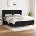 Pat box spring cu saltea, negru, 180x200 cm, catifea - WALTI WALTI