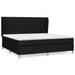 Pat box spring cu saltea, negru, 200x200 cm, textil - WALTI WALTI
