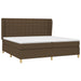 Pat box spring cu saltea, maro închis, 200x200 cm, textil - WALTI WALTI