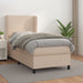 Pat box spring cu saltea, cappuccino, 90x200 cm piele ecologică - WALTI WALTI