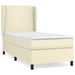 Pat box spring cu saltea, crem, 100x200 cm, piele ecologică - WALTI WALTI