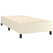 Pat box spring cu saltea, crem, 100x200 cm, piele ecologică - WALTI WALTI