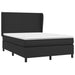 Pat box spring cu saltea, negru, 140x190 cm, piele ecologică - WALTI WALTI