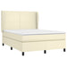 Pat box spring cu saltea, crem, 140x190 cm, piele ecologică - WALTI WALTI