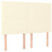 Pat box spring cu saltea, crem, 140x190 cm, piele ecologică - WALTI WALTI