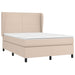 Pat box spring cu saltea, cappuccino, 140x190cm piele ecologică - WALTI WALTI
