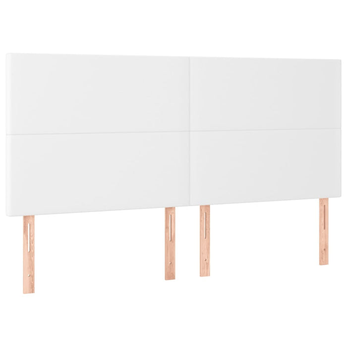 Pat box spring cu saltea, alb, 160x200 cm, piele ecologică - WALTI WALTI
