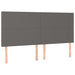 Pat box spring cu saltea, gri, 160x200 cm, piele ecologică - WALTI WALTI