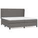 Pat box spring cu saltea, gri, 200x200 cm, piele ecologică - WALTI WALTI