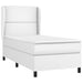 Pat box spring cu saltea, alb, 100x200 cm, piele ecologică - WALTI WALTI