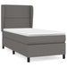 Pat box spring cu saltea, gri, 100x200 cm, piele ecologică - WALTI WALTI