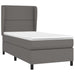 Pat box spring cu saltea, gri, 100x200 cm, piele ecologică - WALTI WALTI