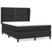 Pat box spring cu saltea, negru, 140x200 cm, piele ecologică - WALTI WALTI
