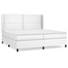 Pat box spring cu saltea, alb, 200x200 cm, piele ecologică - WALTI WALTI