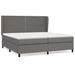 Pat continental cu saltea, gri, 200x200 cm, piele ecologică - WALTI WALTI