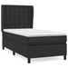 Pat continental cu saltea, negru, 80x200 cm, piele ecologică - WALTI WALTI