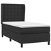 Pat continental cu saltea, negru, 80x200 cm, piele ecologică - WALTI WALTI