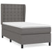 Pat box spring cu saltea, gri, 80x200 cm, piele ecologică - WALTI WALTI
