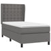 Pat box spring cu saltea, gri, 80x200 cm, piele ecologică - WALTI WALTI