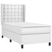 Pat box spring cu saltea, alb, 90x200 cm, piele ecologică - WALTI WALTI