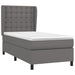 Pat box spring cu saltea, gri, 90x200 cm, piele ecologică - WALTI WALTI