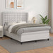Pat box spring cu saltea, alb, 140x200 cm, piele ecologică - WALTI WALTI
