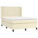 Pat box spring cu saltea, crem, 140x200 cm, piele ecologică - WALTI WALTI