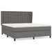 Pat box spring cu saltea, gri, 160x200 cm, piele ecologică - WALTI WALTI