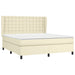 Pat box spring cu saltea, crem, 180x200 cm, piele ecologică - WALTI WALTI