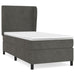Pat box spring cu saltea, gri închis, 90x200 cm, catifea - WALTI WALTI