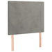 Pat box spring cu saltea, gri deschis, 100x200 cm, catifea - WALTI WALTI