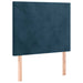 Pat box spring cu saltea, albastru închis, 100x200 cm, catifea - WALTI WALTI