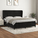 Pat box spring cu saltea, negru, 160x200 cm, catifea - WALTI WALTI