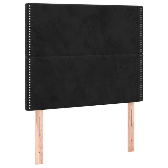 Pat box spring cu saltea, negru, 80x200 cm, catifea - WALTI WALTI
