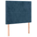 Pat box spring cu saltea, albastru închis, 80x200 cm, catifea - WALTI WALTI