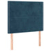 Pat box spring cu saltea, albastru închis, 90x200 cm, catifea - WALTI WALTI