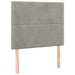 Pat box spring cu saltea, gri deschis, 100x200 cm, catifea - WALTI WALTI