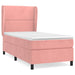 Pat box spring cu saltea, roz, 100x200 cm, catifea - WALTI WALTI