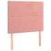 Pat box spring cu saltea, roz, 100x200 cm, catifea - WALTI WALTI