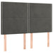 Pat box spring cu saltea, gri închis, 140x190 cm, catifea - WALTI WALTI