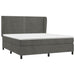 Pat box spring cu saltea, gri închis, 160x200 cm, catifea - WALTI WALTI